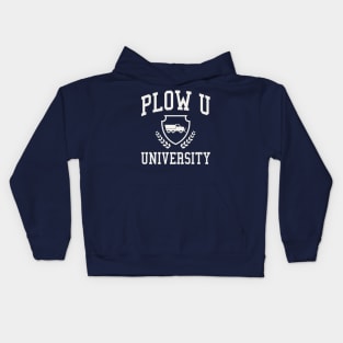 Snow Plow Driver Gift Plow U University Funny Snow Removal Kids Hoodie